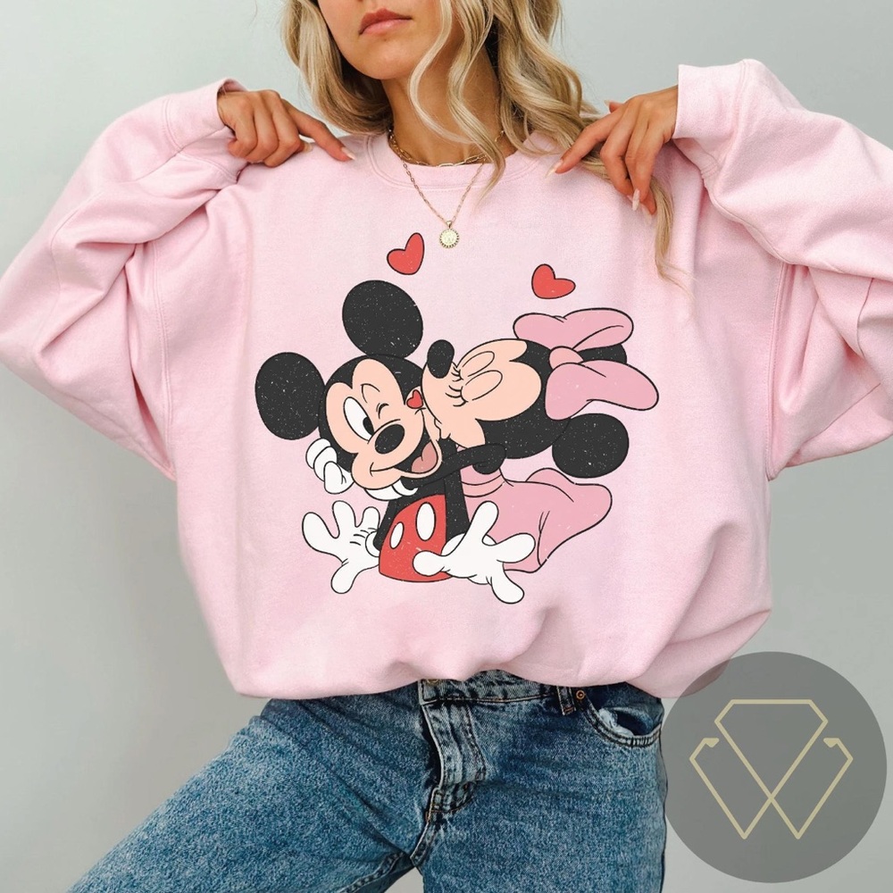 Disney Pink Mickey and Minnie Sweatshirt